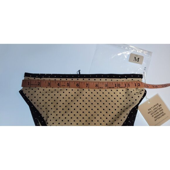 SAME Los Angeles Bottom Swim  Womens High Rise 90s Medium Polka Dots White - Picture 4 of 6